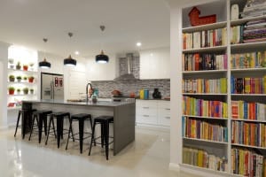 128 Brooklyn - Bookcase and Kitchen
